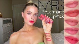 NEW NARS POWERMATTE LIPSTICK  REVIEW amp TRY ON [upl. by Denbrook]