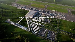 Western Sydney International Airport  January 2024 Construction Update [upl. by Iborian]