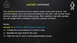 USERADD Linux Commands Part20 linux networking linuxadministration firewall education [upl. by Proudlove]