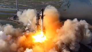 Blastoff SpaceX launches Starship on 6th flight booster catch called off [upl. by Natsirk]