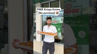 Free Krispy Kreme Donuts 🍩 krispykreme fastfood [upl. by Natka]