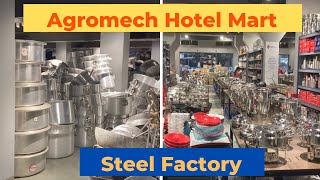 Agromech hotel mart  Agromech steel factory  Steel amp Aluminum items  Sanathnagar Steel factory [upl. by Claresta]