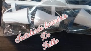 VLOG INSTALAÇÃO DA LUMINÁRIA DE TRILHO NA COZINHA [upl. by Eissirhc]