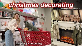 DECORATING MY HOUSE FOR CHRISTMAS  new couch viral xmas tree target runs [upl. by Aiekal]