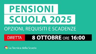 Pensioni scuola 2025 opzioni requisiti e scadenze tutte le info utili [upl. by Ativla]