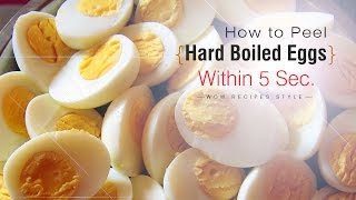 How to Peel Hard Boiled Egg Shell in 5 Seconds  Unbelievable Tips and Tricks  Online Kitchen [upl. by Schriever]