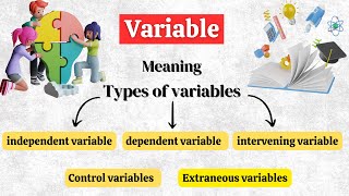 Variable in research  Types of variables in research [upl. by Maillil]