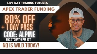 Live Day Trading with Apex Trader Funded Accounts  Scalping NQ [upl. by Koerlin]