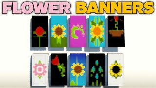 Minecraft  Flower Banners Design Tutorial  TadCreeper [upl. by Sert]