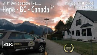 4K Relaxing Walk HOPE BC Rambo First Blood Film Location  Vancouver day trip Small town Canada [upl. by Reppart126]