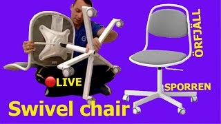 🔴 IKEA Swivel chair ÖRFJÄLL SPORREN Assembly Live [upl. by Schwartz]