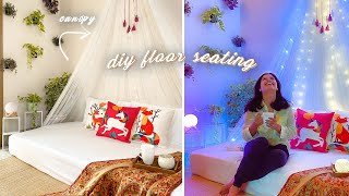 DIY Canopy Floor Seating Ideas for Living Room [upl. by Ogeid]