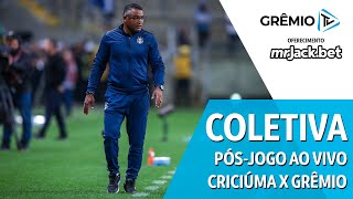 AO VIVO  Coletiva PósJogo  Criciúma x Grêmio Campeonato Brasileiro Série B 2022 [upl. by Eycal629]