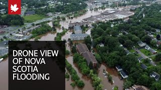 Devastating Nova Scotia flood viewed from a drone [upl. by Foah]