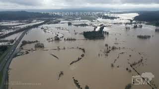 01082022 Chehalis  Centralia Washington Aerial Significant Flooding [upl. by Nyleikcaj829]