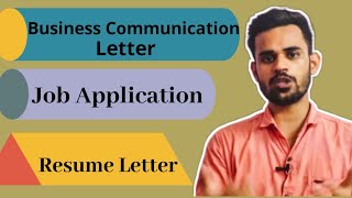 Job Application  Resume letter  Business Communication  Letter [upl. by Kerwin]