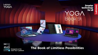 Meet the book of limitless possibilities Lenovo Yoga Book 9i [upl. by Nosnek329]