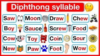 What is a DIPHTHONG 🤔  Learn with examples  Syllables in English  7 Types of Syllables [upl. by Anelad551]