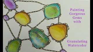 How to use Granulating Pigment Watercolors to Create Gems in your Paintings [upl. by Schenck]