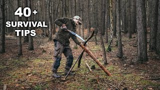 40 Wilderness Survival Skills and Bushcraft Tips [upl. by Corabella]