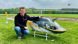 Full Carbon RC Bell 206 JetRanger from Heiko Fischer at RC Scale Helidays Belgium [upl. by Ecaj]