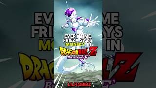 Every Time Frieza Says Monkey in Resurrection F shorts dragonball anime [upl. by Lossa572]