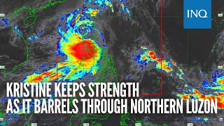 Kristine keeps strength as it barrels through Northern Luzon [upl. by Lajes]