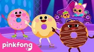 Dancing Disco Doughnut DISCO  Yum Yum Snacks Songs  Pinkfong Ninimo [upl. by Zaneski]