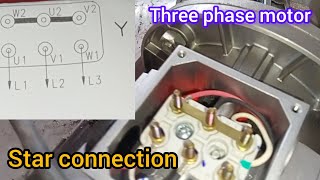 three phase motor connection star connection delta connection motor diagram 1HP CONNECTION MOTOR [upl. by Nraa322]