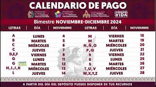 Calendario de pagos bienestar 💰 [upl. by Drawe273]