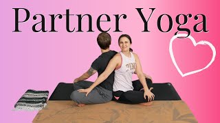 Partner Yoga for Beginners  FUN Partner Yoga Poses  At Home [upl. by Tita]