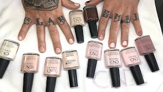 CND Vinylux  PINKS amp NUDE SHADES  Both Vinylux Top Coats LIVE SWATCH [upl. by Chadburn315]