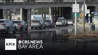 King Tide return to Bay Area leaving mark along Embarcadero [upl. by Bathsheba]