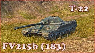 FV215b 183 T22  WoT Blitz UZ Gaming [upl. by Aiceila885]