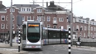 RET Tram 25 op Groene Hilledijk Rotterdam Sandelingplein [upl. by Poler141]