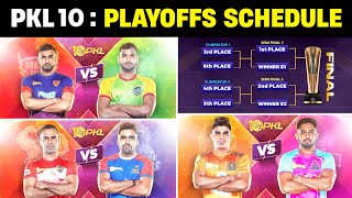 Pro Kabaddi 2024 Playoffs Schedule  Pro Kabaddi Semi Final Schedule 2024 [upl. by Oxford567]