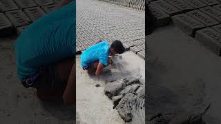 Traditional brick making by clay shorts [upl. by Gorrono]