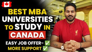 5 Best Universities to Study MBA in Canada for International Students  Canada PGWP [upl. by Learsiy]