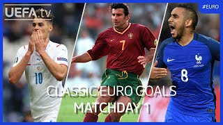 Classic EURO Goals  Matchday 1  Schick Figo Payet [upl. by Leuqer37]