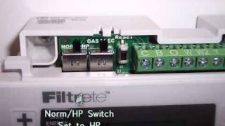 Filtrete 3M22 HVAC switch settings heat pump systems [upl. by Einnej66]