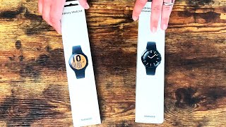 My first day with the Samsung Galaxy Watch 4 unboxing [upl. by Margalo571]