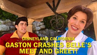 Gaston CRASHES Belle’s Meet and Greet Beauty and the Beast Disneyland 2023 disney [upl. by Namien]