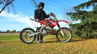 First Start On Newly Rebuilt Honda Cr 250 [upl. by Akzseinga958]