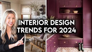 TOP 10 INTERIOR DESIGN  HOME DECOR TRENDS FOR 2024 [upl. by Kenley609]