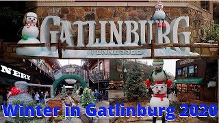 Gatlinburg Tennessee in the Winter 2020 Snow people and more [upl. by Kimmie913]