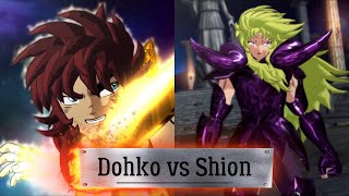 English sub Saint Seiya Soldiers Soul  Dohko Gold Cloth vs Shion 5 Round [upl. by Leirvag]