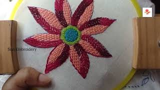 Wonderful Way To Embroidered a WOW Stunning Embroidery By Hand  Flower Embroidery for Beginners [upl. by Ymeraj941]