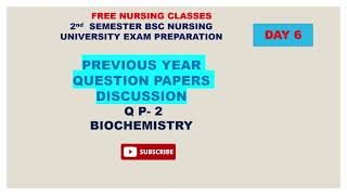 Biochemistry Previous Year Question Paper Discussion DAY 6 [upl. by Schell]