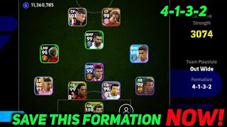 HOW TO GET 4132 FORMATION IN EFOOTBALL 2024  4132 FORMATION IN PES  424 FORMATION IN EFOOTBALL2024 [upl. by Anaile]