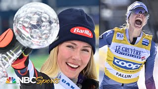 Mikaela Shiffrin Jessie Diggins cap off memorable seasons with championships  STIFEL SNOW SHOW [upl. by Asi]